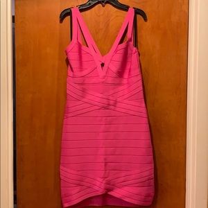 Pink Bebe Bondage Dress